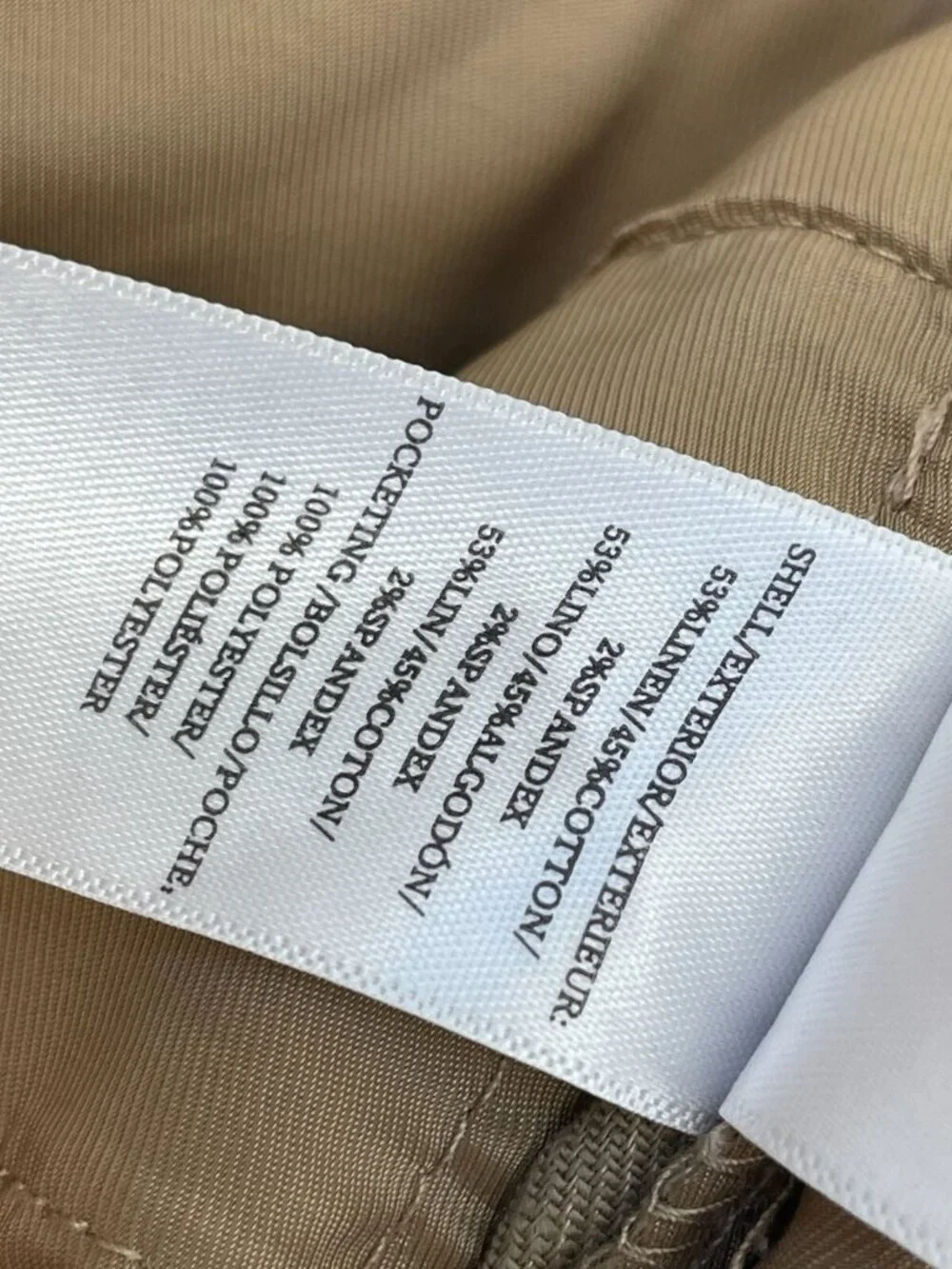 Rails Womens 6 Khaki Wide Leg Pants Marnie Drift Wood Linen Cotton Blend Pleated